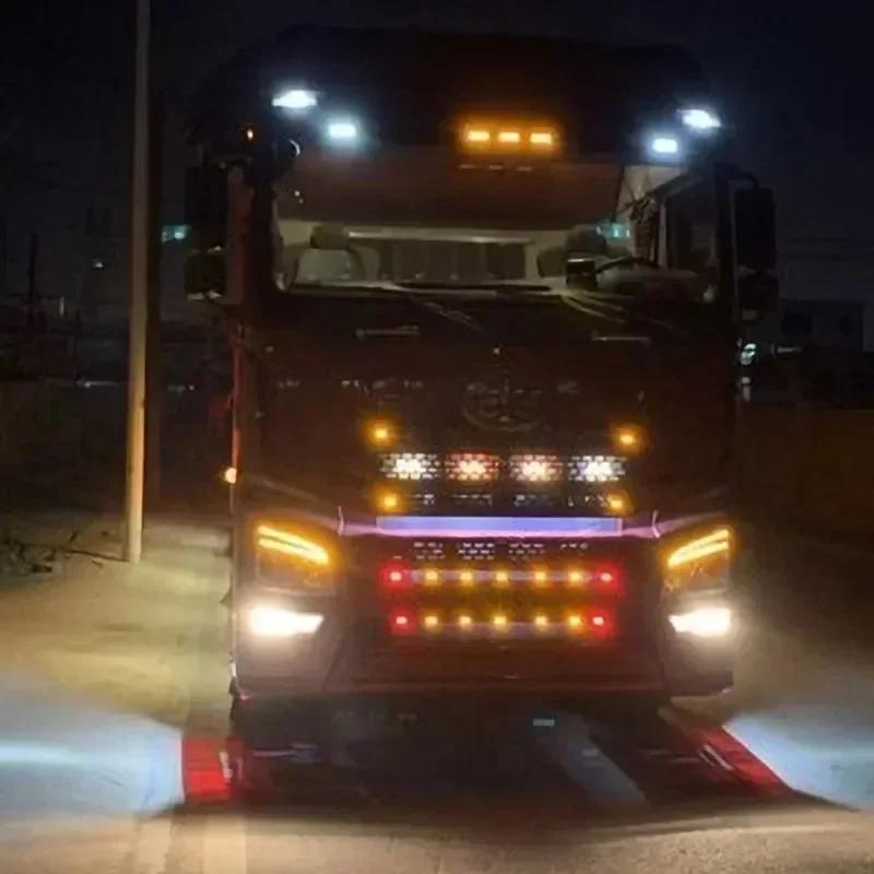 2/4Pcs 12V 24V LED Side Marker Lights Oval Front Rear Clearance Indicator Lamp TruckAccessorie for Truck Van Trailer BUS Caravan