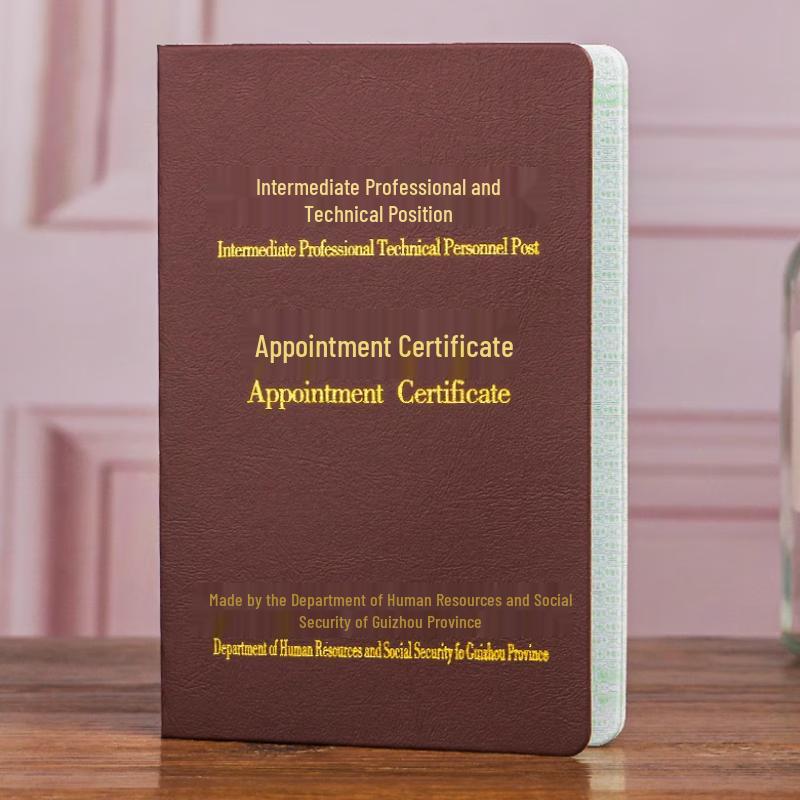 Zhuoma Professional Appointment & Employment Certificates, 300-Pack