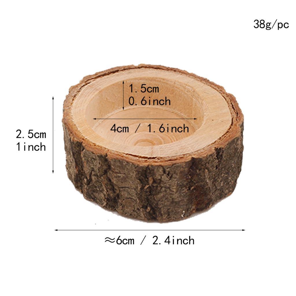 Decorative Tree Branch Candle Holder Handmade Wood Tea Light Stand for Living Room and Event Decor