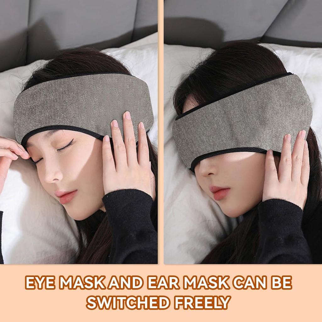 Soundproof Sleep Earmuff Headband, Sleeping Noise Cancelling Ear Wrap Ear Muffs Winter Women Sleep Mask for Men Women