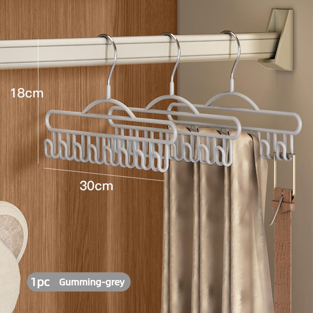 8 Hooks Underwear Storage Hangers Non Slip Space Saving Tie Hats Organizer Rack Metal Wardrobe Clothing Storage Bra Hanger Home