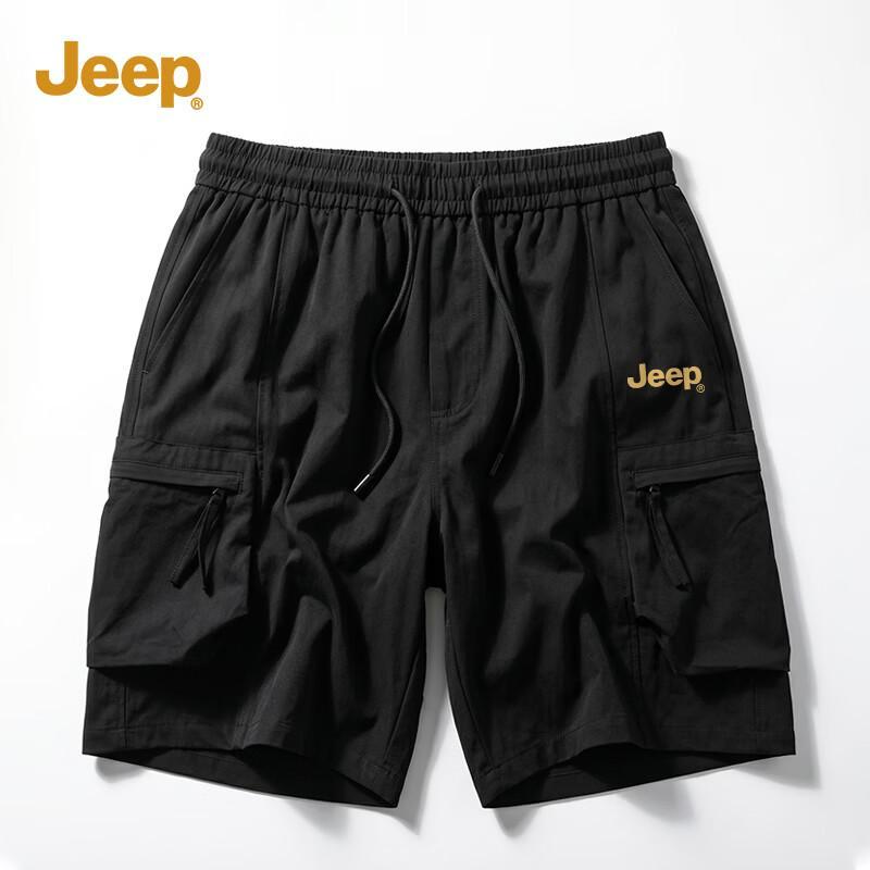 

JEEP Men s Summer Casual Letter Logo Shorts M