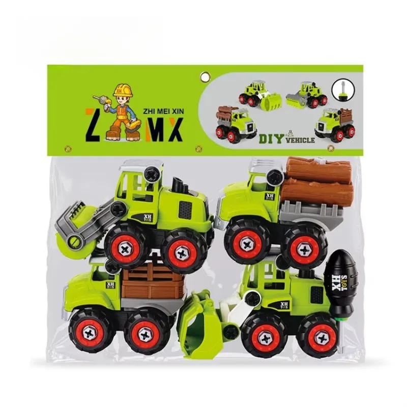 

Высококачественный набор из 4 разбирающихся игрушечных фермерских грузовиков – STEM развивающие DIY конструкторы для детей мальчиков девочек 3 4 5+ лет