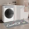Modern Gray Wood Board Laundry Print Area Rug, Soft Non-Slip Indoor Outdoor Floor Mat for Living Room and Bedroom