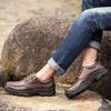 Fashion Men Casual Shoes Handmade Genuine Leather Versatile Outdoor Men Sneakers Black Brown Thick Bottom Non-Slip Classic Hiking Shoes