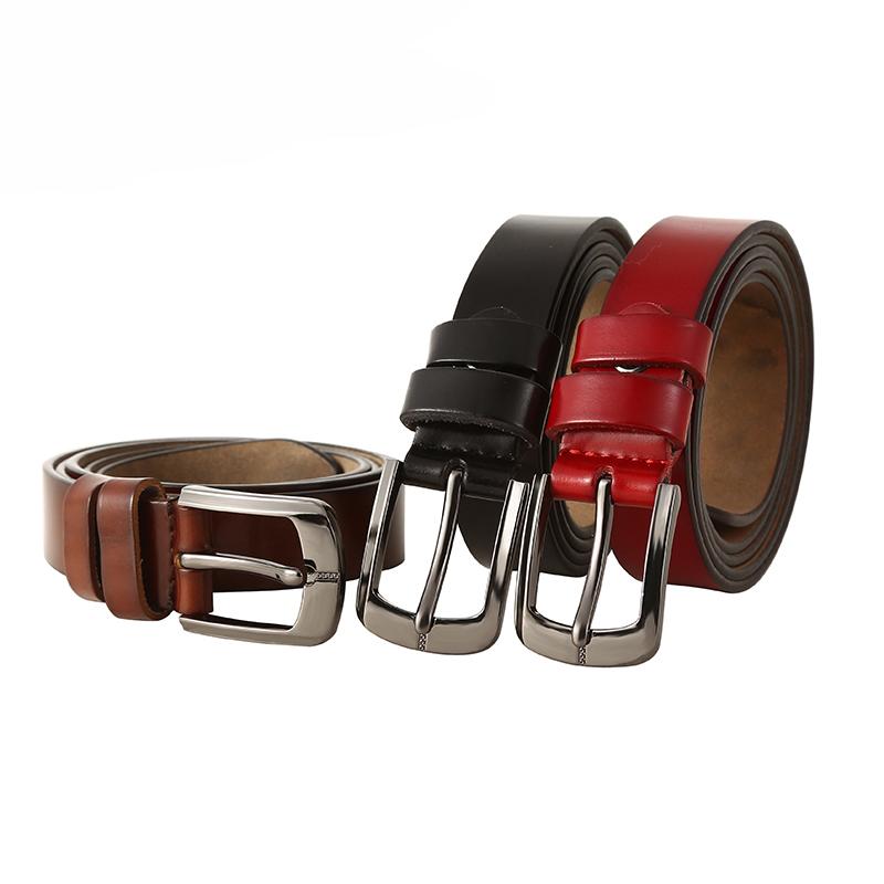 Customized Pin Buckle Real Genuine Leather Belt Adjustable Women Belt