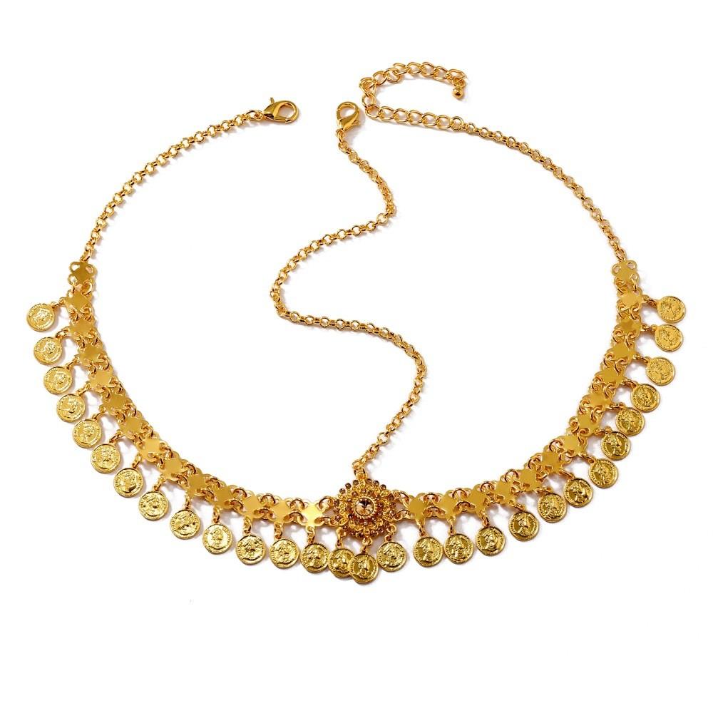 

Headwear Boho Alloy With Water Drop Shape And Coin Tassels For Festival Wear