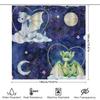 Starry Sky Dragon Shower Curtain Kids Bathroom Decor Blue Galaxy Print Waterproof Fabric Perfect Gift Idea for Children's Room D
