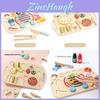 Wooden Childrens Kitchen Toy With Snack And Vegetable Play Food For Imaginative Cooking
