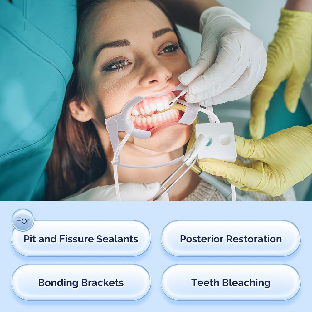 Ouvre-bouche dentaire avec aspirateur de salive Autoclave Orthodontique Nola Lip Cheek Rétracteur de laboratoire réglable Système de champ sec