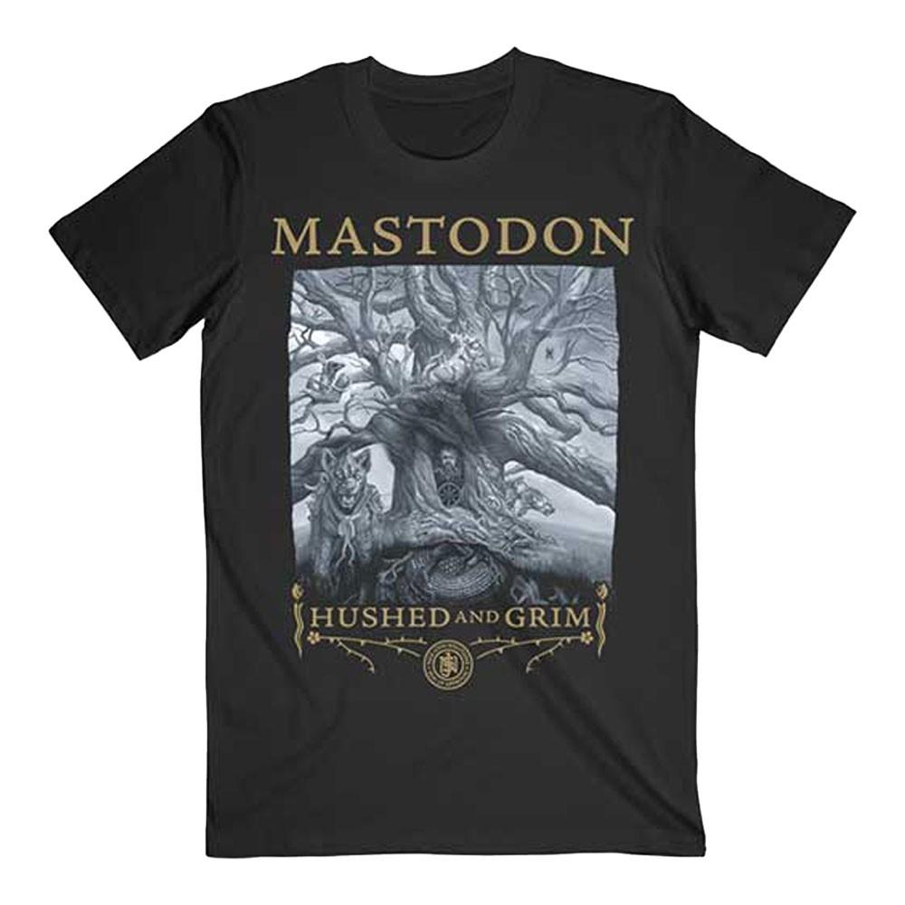 Men s Mastodon Hushed & Grim Cover Slim Fit T-shirt Medium Black 3XL