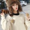 Plush Raccoon Ear Caps Raccoon Hats With Ears And Tail Skin-Friendly Warm And Cozy Hats & Caps For Birthday New Year Anniversary