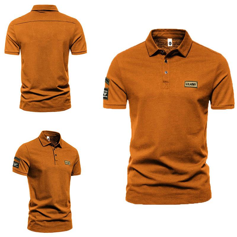 Summer Men's Short-sleeved High-quality Lapel Trendy POLOT Shirt Fashion Embroidered Business Casual Sports Tops Yasheng