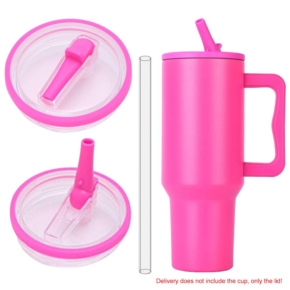 40Oz Tumbler Flip Straw Lid Replacement Spill Proof Cover Resistant Tumbler Flip Straw Cover Cap Water Bottle Cup Accessories