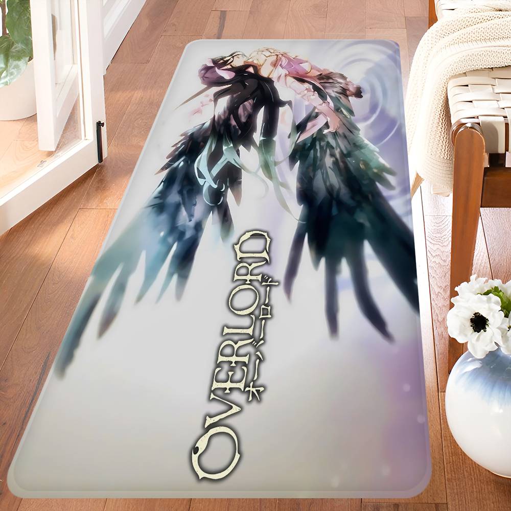 Game Albedo Cute Girl Overlord Anime Hallway Carpet Washable Non-Slip Living Room Sofa Chairs Area Mat Kitchen Doormat Area Rug