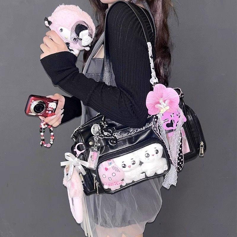 Mürrische Xiaomei Originaltasche Nischen-Schmerztasche Vielseitig Lässig Handtasche Umhängetasche Transparent Koharu Stadt Sternenjagd