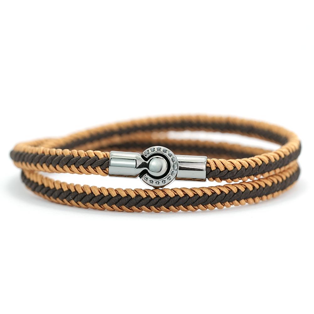 Minimalist Elegant Double Layer Ethnic Fabric Braided Bracelet Unisex Fashion Wrist Jewelry Gift For Men Women Handmade Bangle
