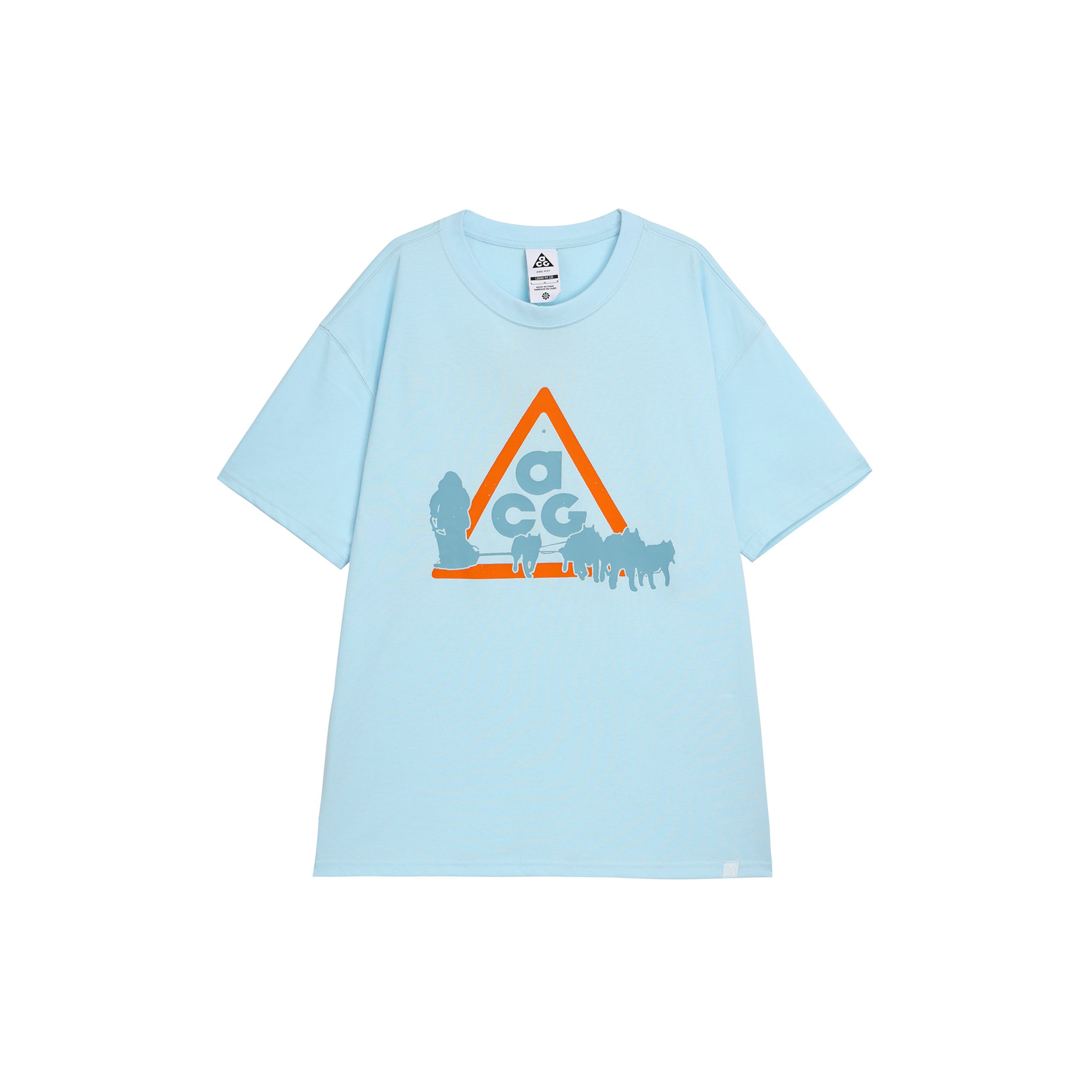 

Футболка Nike ACG Dri-FIT Quick-Dry Loose Fit Crew Neck с круглым вырезом, мужские топы, цвет Glacier-Blue FZ5278-474