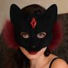 Funny Cat Face Masks Furry Half Face Mask Fancy Halloween Masquerade Mask  Photography Props