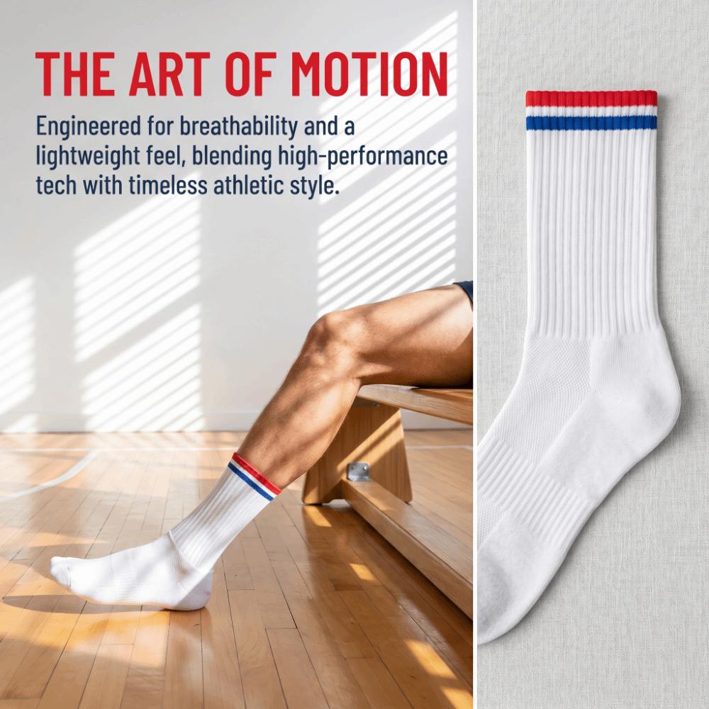 Lightweight Cycling Socks with Anti-Slip Silicone Sports Socks Durable Road Socks For Cycling Stripe