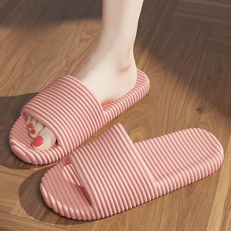 Striped Bathroom Slippers for Women, Summer Household Bathroom Anti-slip, Men's Indoor Household Cool Slippers for Women