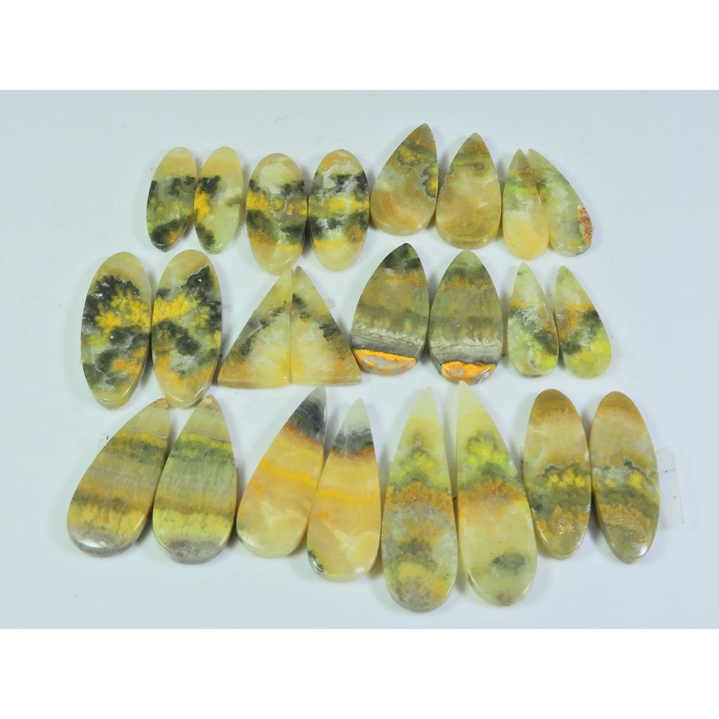 201 Karat Natur Bumble Bee Jaspis Paar Mix Cabochon Lose Edelsteine 12 Paar Los C-114