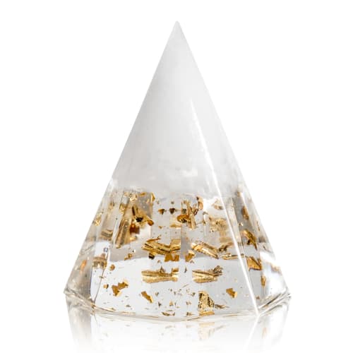 Ise Shrine Purification Salt Mound, Made with Purifying Salt, No Need to Replace, Purifying, Orgonite, Feng Shui (Gold)