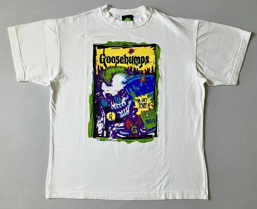 Rare 90s Goosebumps White T-Shirt Vintage Horror Graphic Tee S-5XL L