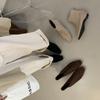 2025 Winter New Round Head Suede Low Slope Heel Thick Heel Low Tube Thin Martin Fashion Women's Short Boots
