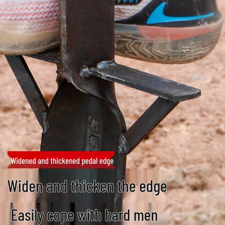 Manganese Steel Luoyang Shovel for Bamboo Shoots, Trees, and Ditch Digging - Outdoor Root and Soil Tool.