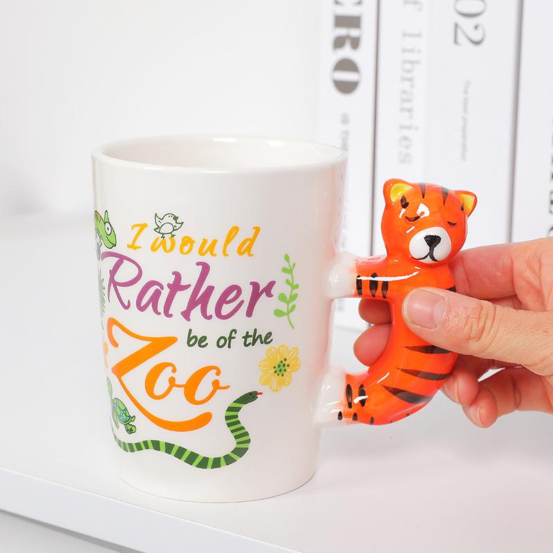 Керамическая кружка в форме тигра керамическая чашка в форме мороженого мультяшная керамическая чашка офисная чашка 401-500ml