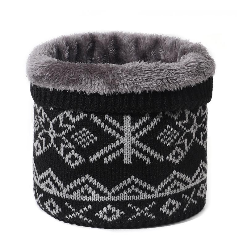 Thick Knit Fleece-Lined Snood: Winter Neck Warmer for Outdoor Cycling