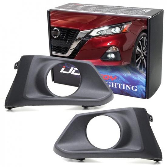

LH RH Matte Exterior Fog Lamp Bezel Garnish Covers For - Nissan Altima