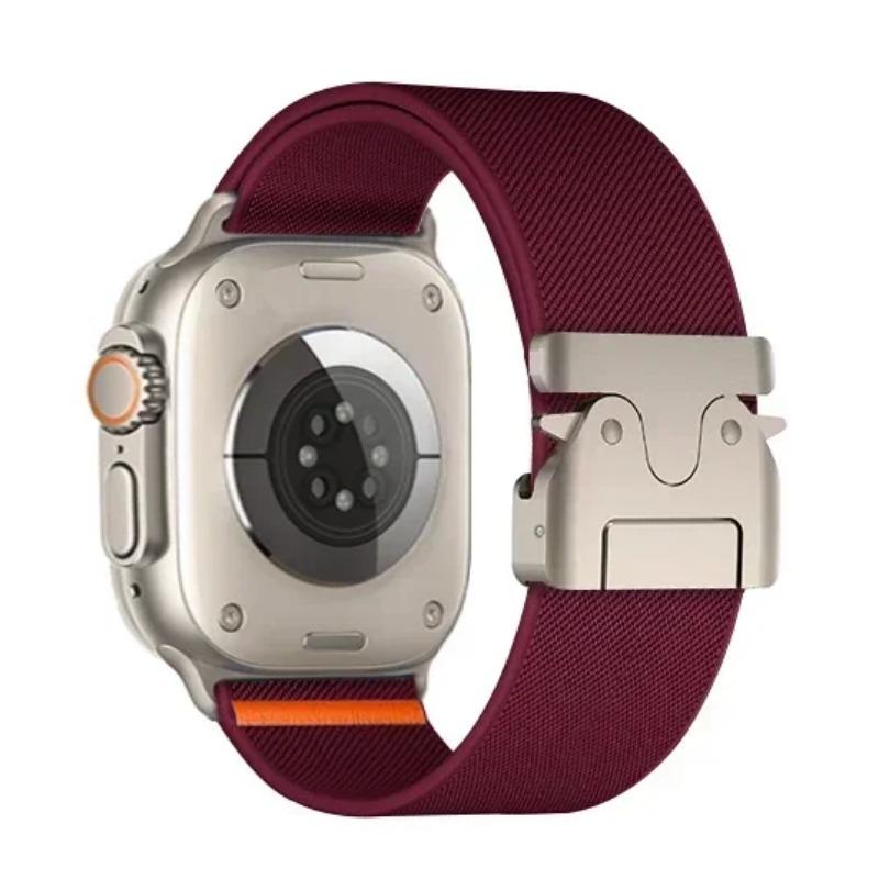 Nylon Strap for Apple Watch Ultra Band 49mm 11 10 9 8 7 46mm 45 41 44 40mm 42mm Braided Elastic Bracelet for IWatch Series 6 SE 5 4