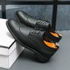 Men's Shoes Large Size Leather Shoes Fashion British Style Business Dress Shoes Trend Engraved Wedding Shoes