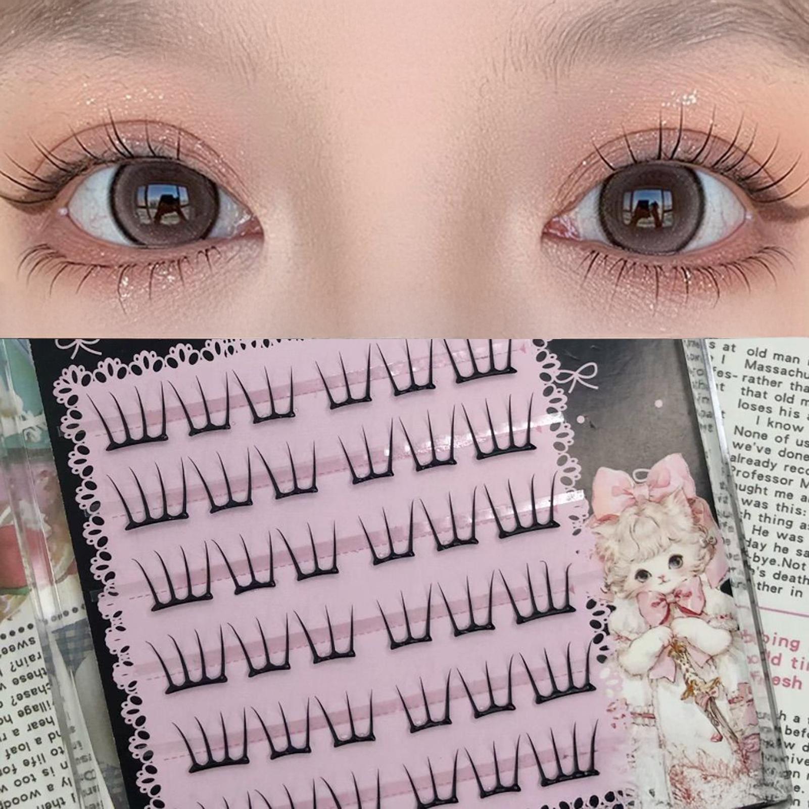 

11-13mm Glue Free False Eyelashes Natural Cosplay False Eyelashes for Beginner & Proficients Friendly