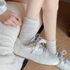 Summer Lace Mesh Socks For Women Girls Cotton White Retro Thin Breathable Mid Length Sock Girls Fashion Sweet Loose Comf Socks