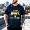 Retro Vintage Mountain Sunset Hiking Tshirt Its Just Another Half Mile Or So Retro Mountain Graphic T Shirt Funny Trekker Tops
