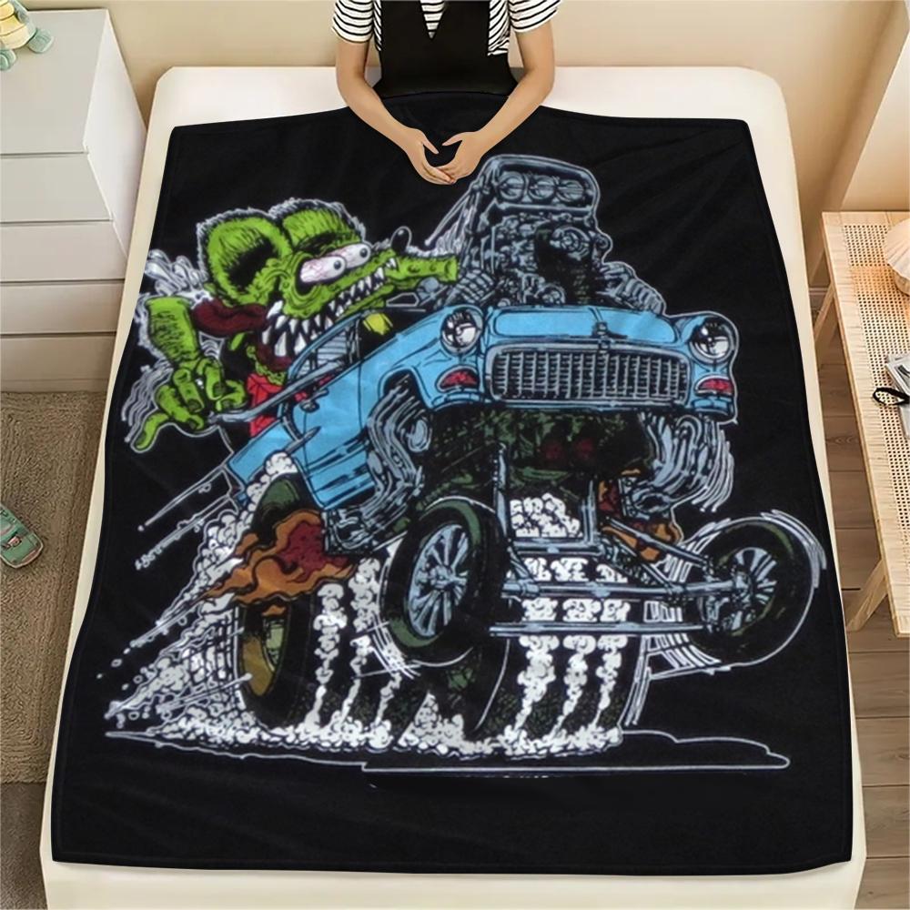 1 szt. Flanelowy Koc z Nadrukiem Kreskówkowym, Wysoka Jakość, Wygodny na Wszystkie Pory Roku, Wystrój Domu, Ciepło i Komfort, Idealny na Prezent Świąteczny lub Urodzinowy