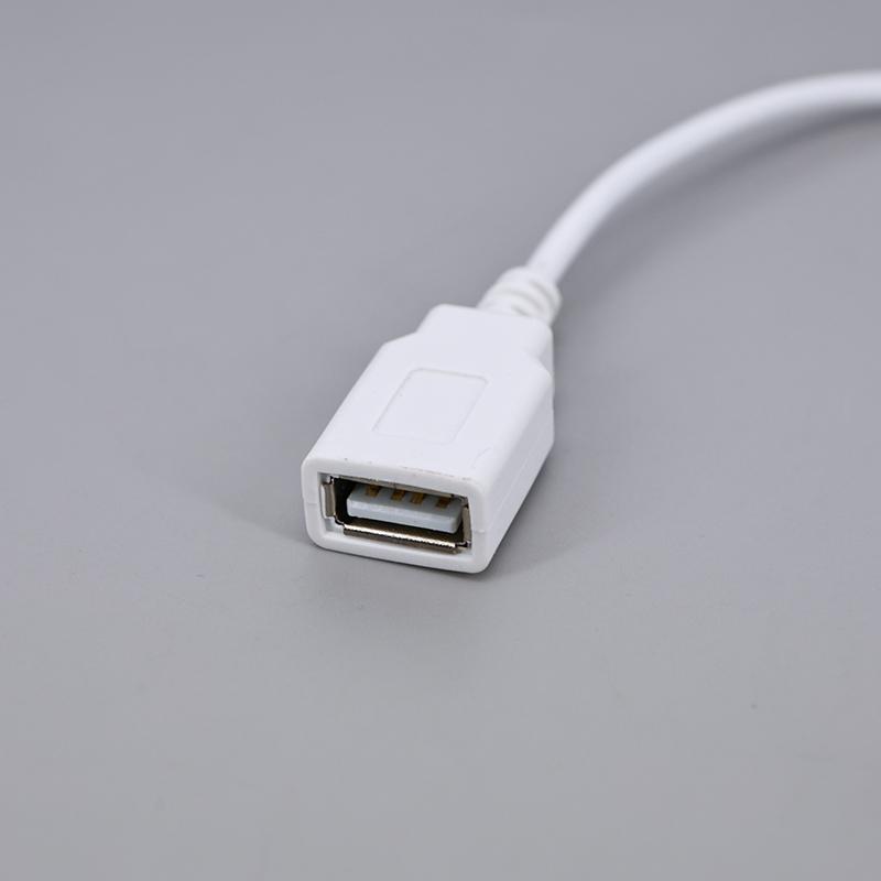5V USB 2.0 Female Male 4Pin Wire Power Supply Cable Jack Charging Extension Connector white 0.3m 1m for computer accessories