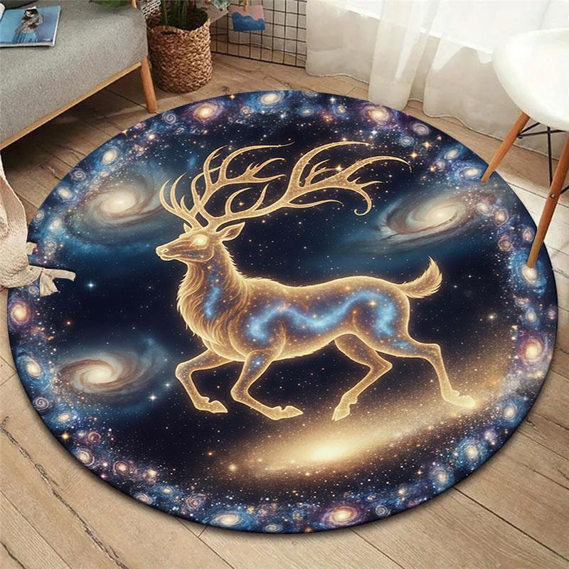 

InterstellarAnimals Round Area Rug,Carpet Rug for Living Room Bedroom Sofa Playroom Decor,Non-slip Floor Mat 80cmx80cm