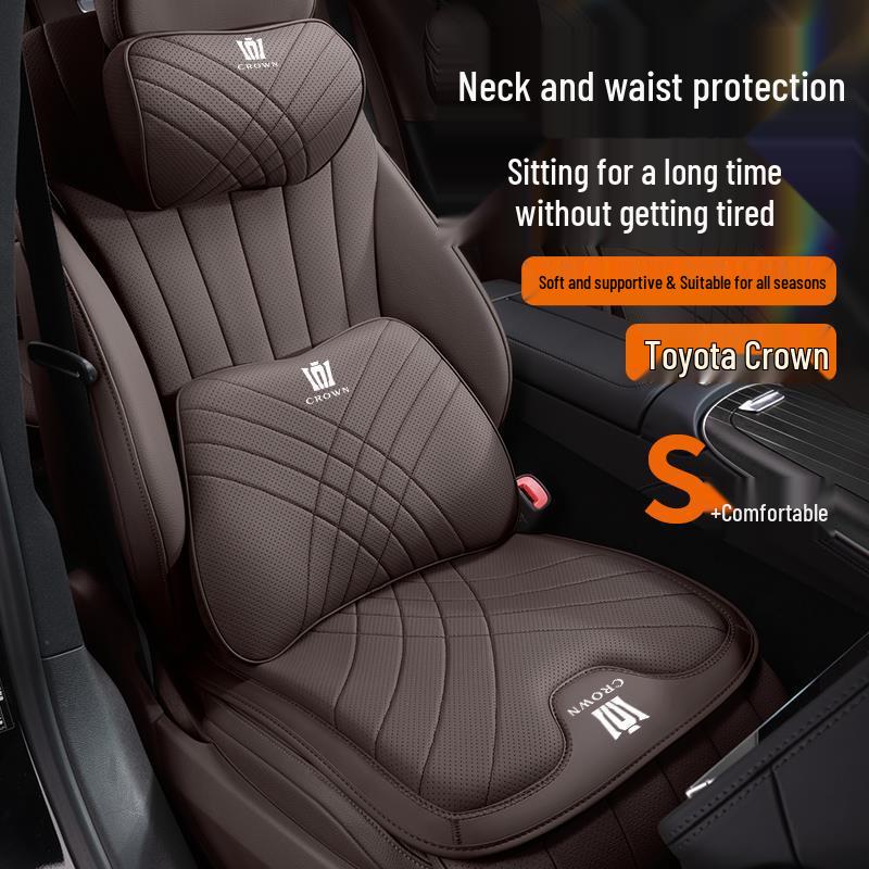 23 Crown Lu Fang Headrest & Lumbar Support Pillow for 12th-14th Gen Crown – Neck Protection Cushion Car Interior Accessory