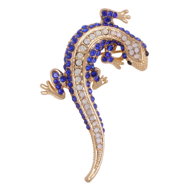 Elegant Crystal Lizard Brooch: Versatile Rhinestone Gecko Pin for Women's Fashion
