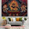 VIKAMA Tibetan Tangka Tapestry Diamond Protector Buddha Statue Buddha Hall Tea Room Zen Living Room Room Decoration