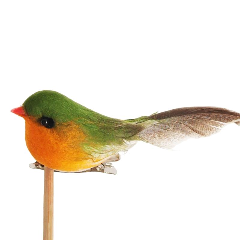 Clip-on Artificial Bird Ornaments for Crafts Christmas Tree and Seasonal Display X3UC
