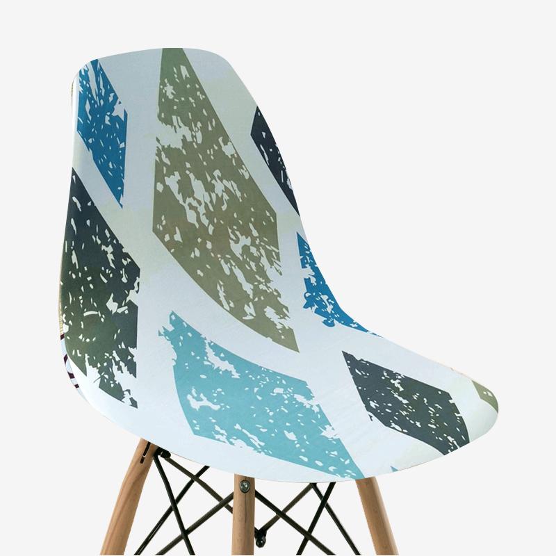 Floral Printed Shell Chair Covers Elastic Seat Cushion Cover Protector for Chairs Fitted Kitchen Living Room for Home Decor 1pc