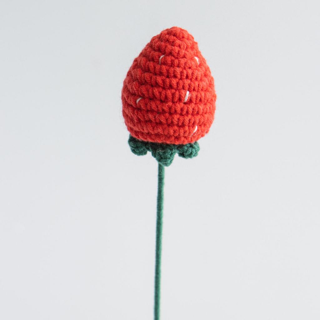 Handmade Woven Yarn Knitted Faux Flower Bouquet