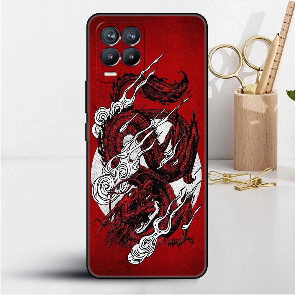 Case For Realme 8 C21y GT Neo 2 3 8i C21 7 C11 6 C12 C35 C3 GT 9 Pro C12 Silicone TPU Phone Cover Animal Dragon