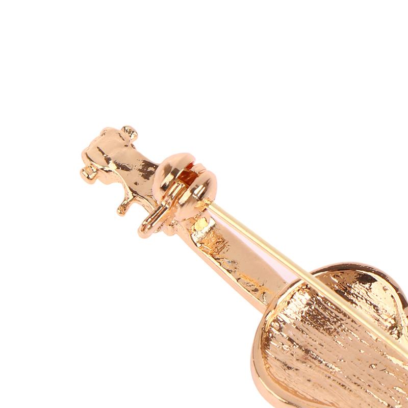 1ks Elegantní červené housle Pins Brože Lady Instruments Brož Šperky
