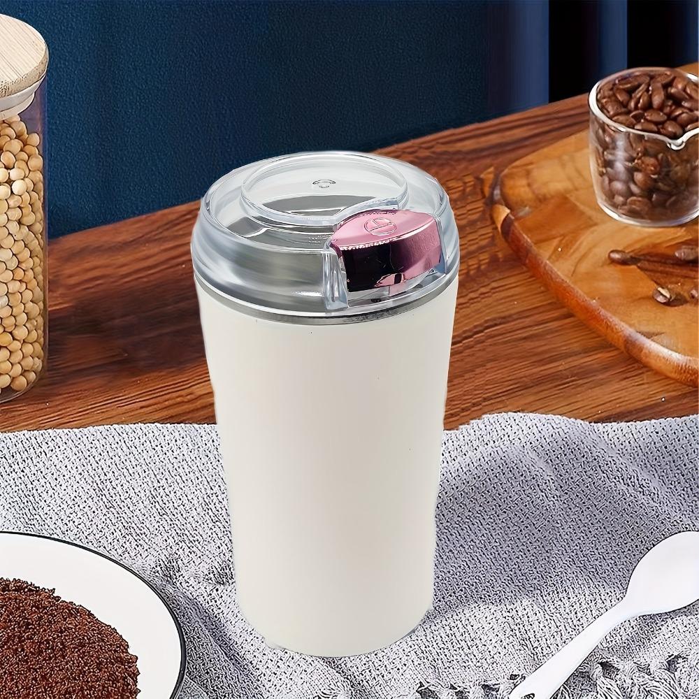 

Powerful Electric Coffee Bean Herb Grinder, Electric Food Processor Spice, Mills Espresso Grinder One Touch Push-Button Control us белый